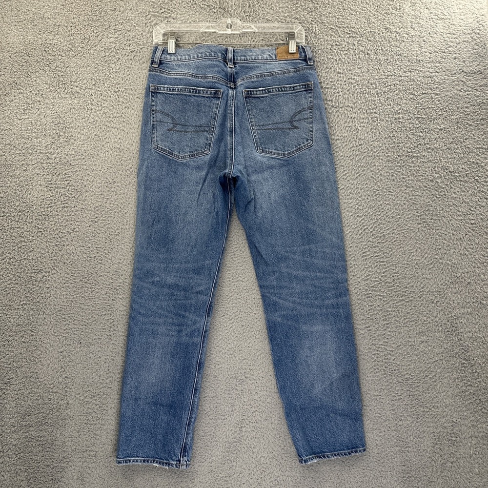 American Eagle Super High‎ Rise Ankle Straight Jeans Stretch Boho Women's 4 x 27 - Picture 2 of 9